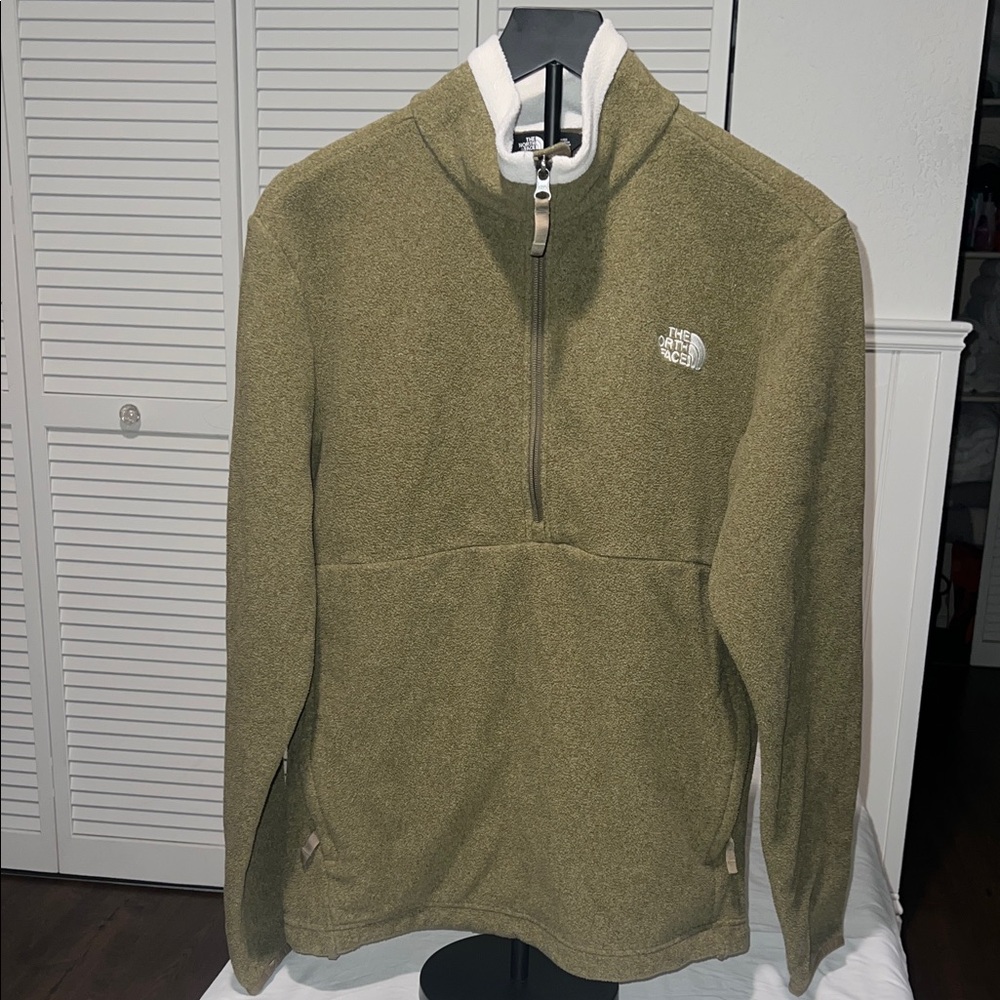 The North Face Men's Fleece 1/4 Zip Olive Small